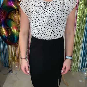Polka dot work dress